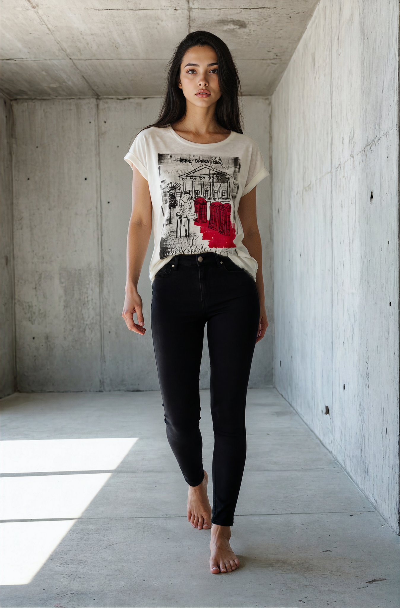Royal opera House Women's long slub t-shirt