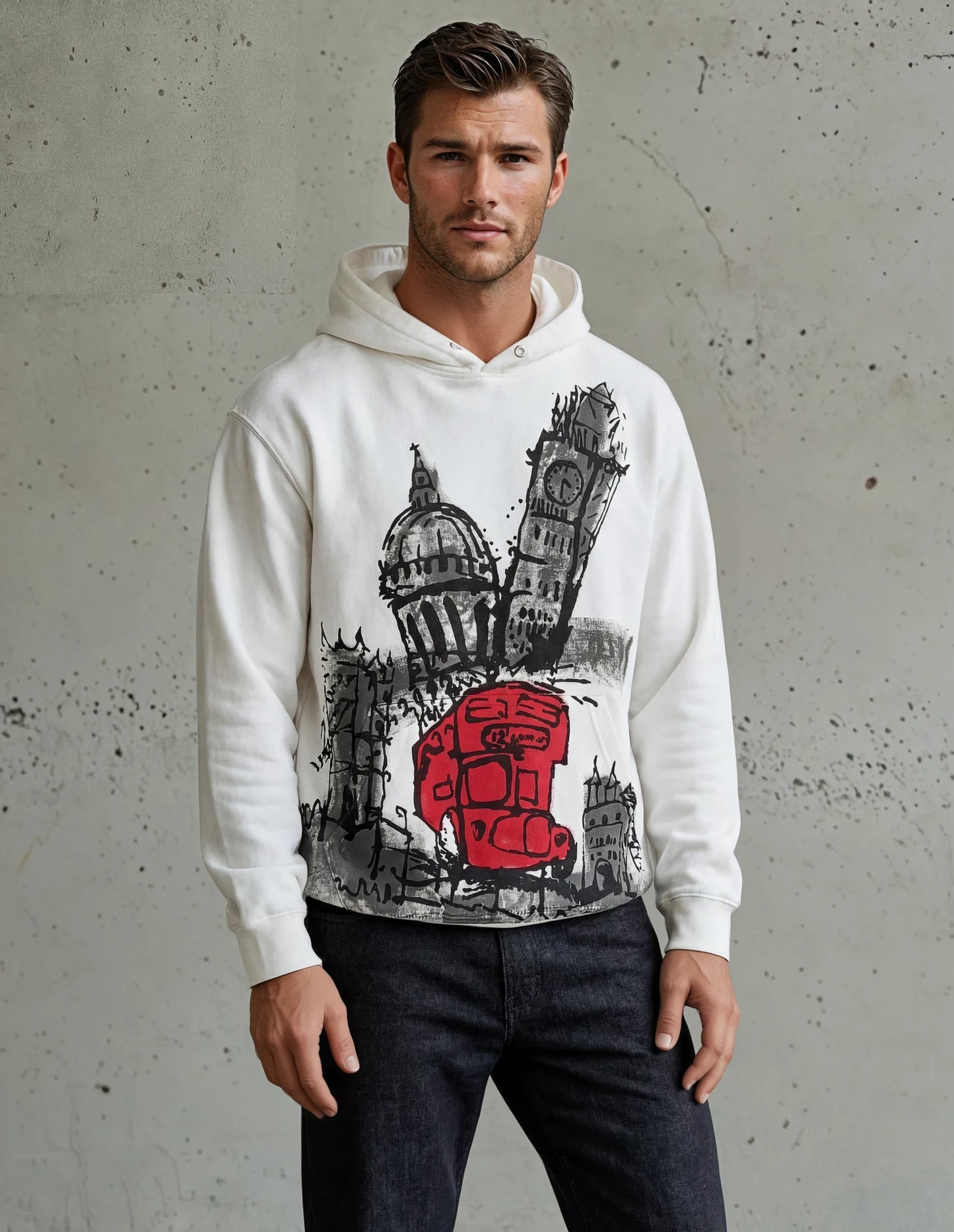 Red Bus,St Paul's and Tower Bridge Hoodie