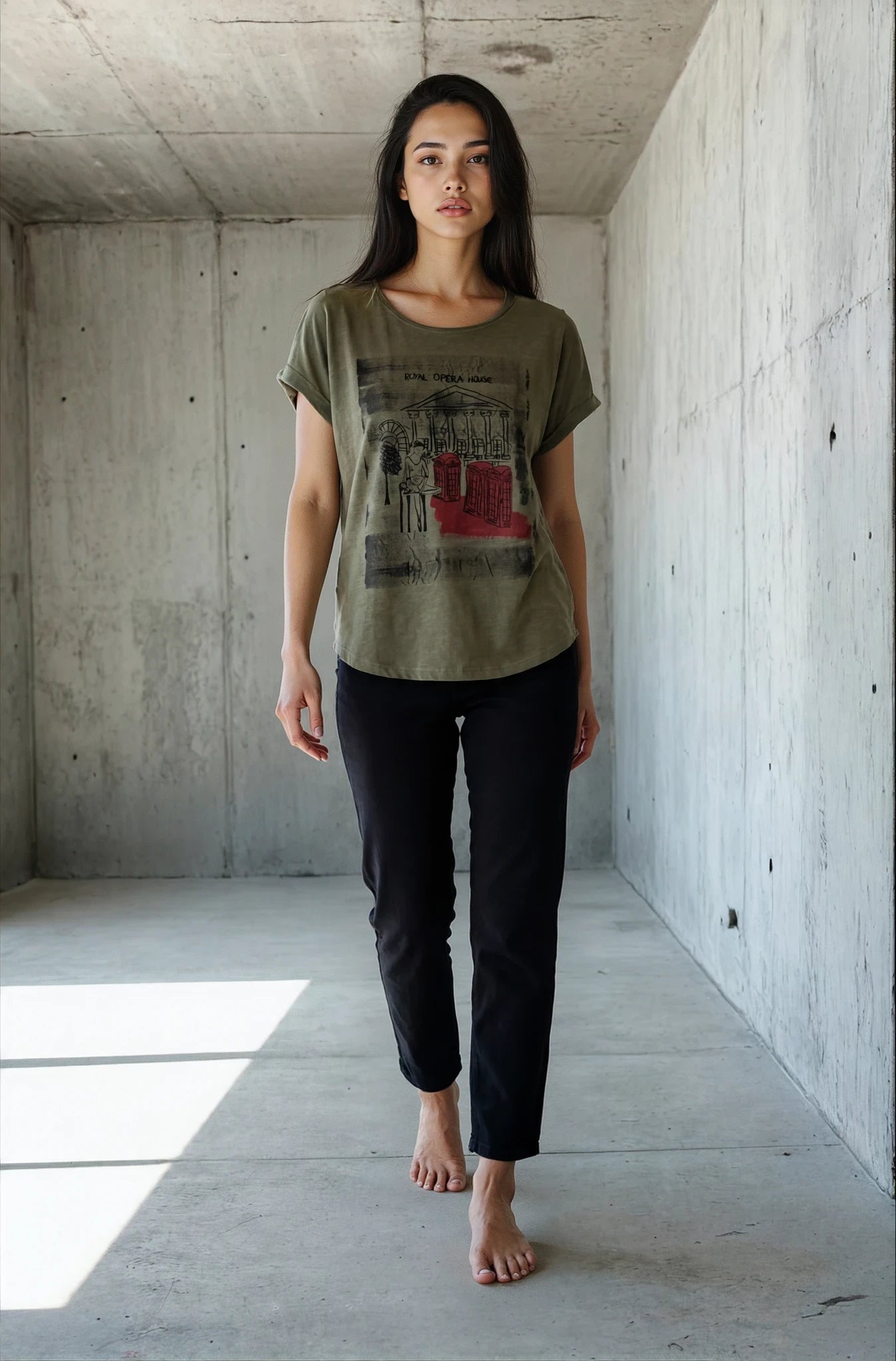 Royal opera House Women's long slub t-shirt